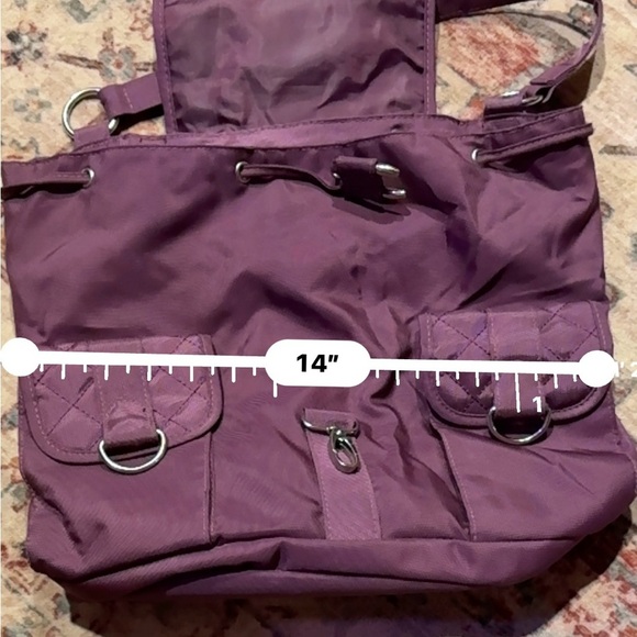 Quilted Purple Backpack - Picture 8 of 12